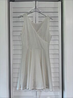 Ginger G Cream Sleeveless Fit-and-Flare Mini Dress